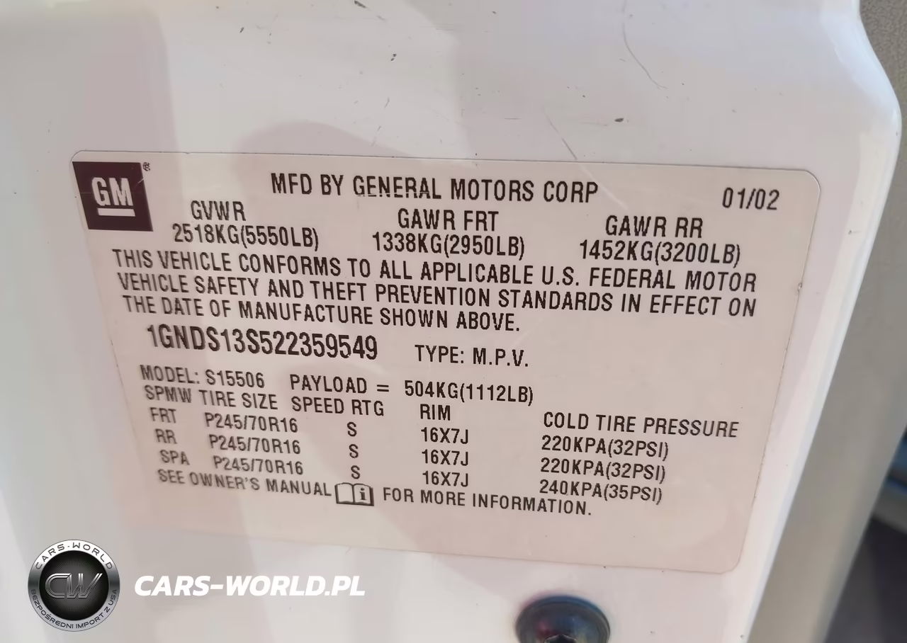2002 Chevrolet Trailblazer Ls VIN:1GNDS13S522359549 - 9