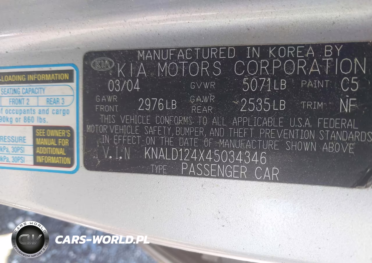 2004 Kia Amanti VIN:KNALD124X45034346 - 9