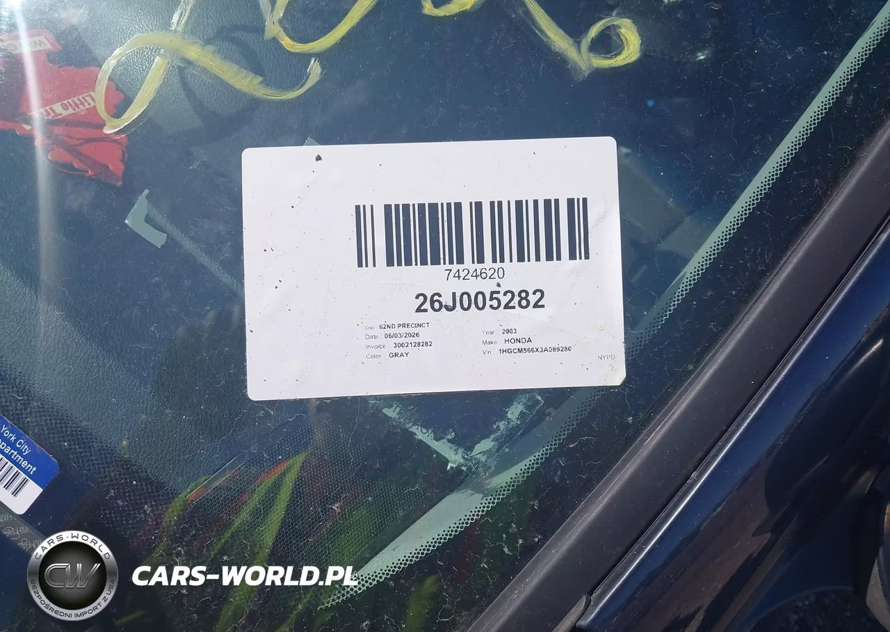 2003 Honda Accord Sdn Ex VIN:1HGCM566X3A089280 - 12