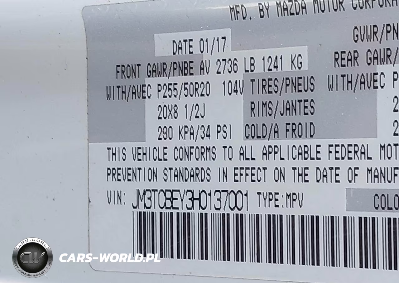 2017 Mazda Cx-9 Signature VIN:JM3TCBEY3H0137001 - 9
