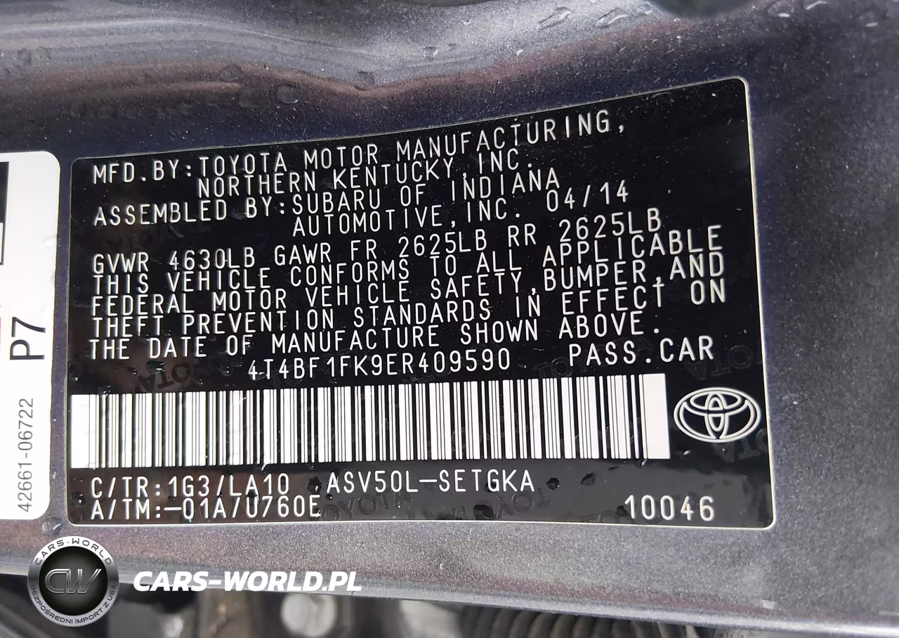 2014 Toyota Camry Xle VIN:4T4BF1FK9ER409590 - 9