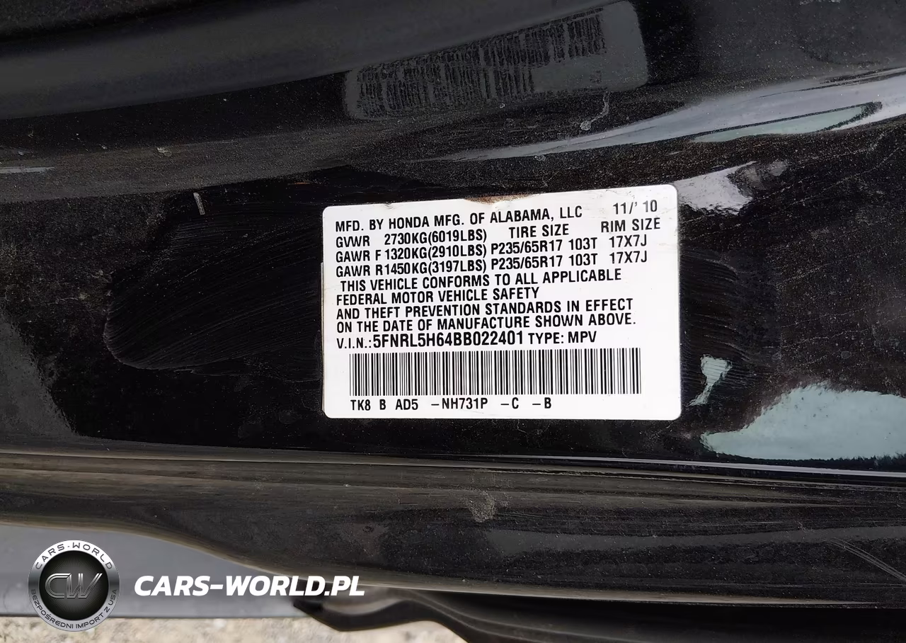 2011 Honda Odyssey Ex-L VIN:5FNRL5H64BB022401 - 9