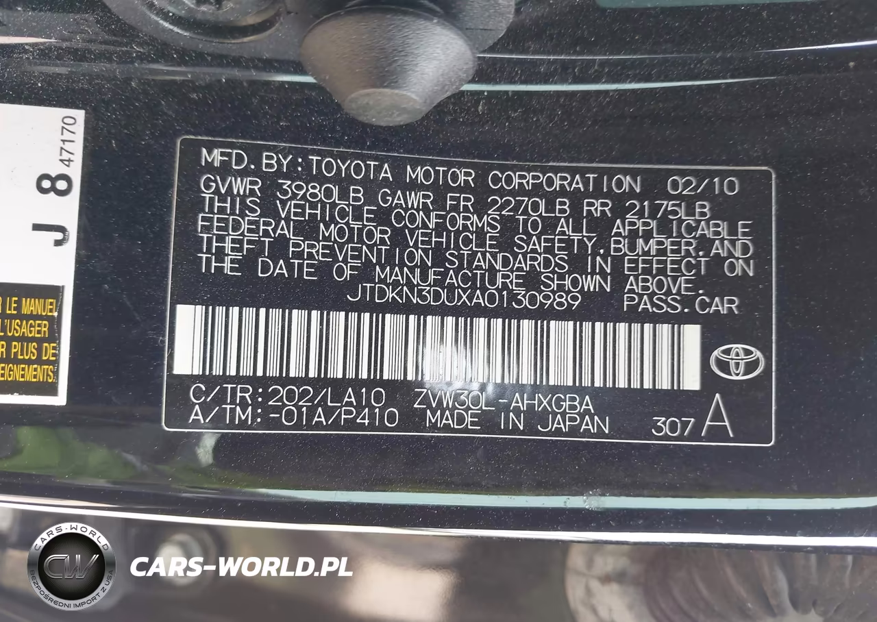 2010 Toyota Prius Iv VIN:JTDKN3DUXA0130989 - 9