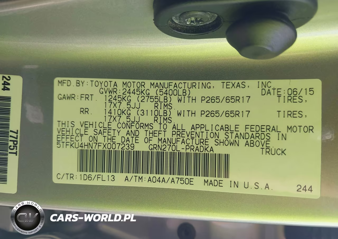 2015 Toyota Tacoma Prerunner V6 VIN:5TFKU4HN7FX007239 - 9