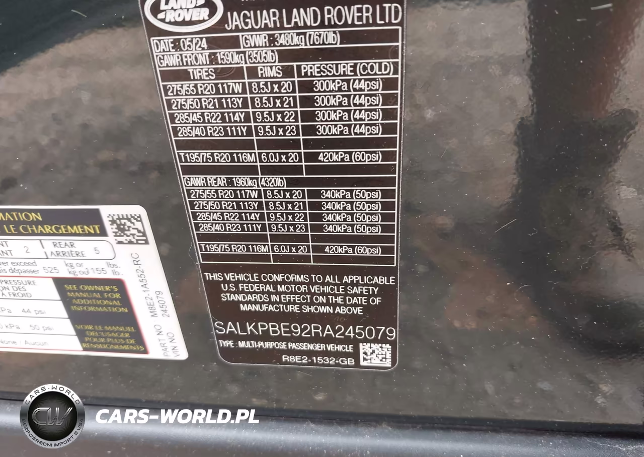 2024 Land Rover Range Rover P530 Se VIN:SALKPBE92RA245079 - 9