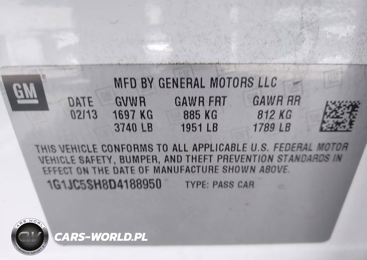 2013 Chevrolet Sonic Lt Auto VIN:1G1JC5SH8D4188950 - 9