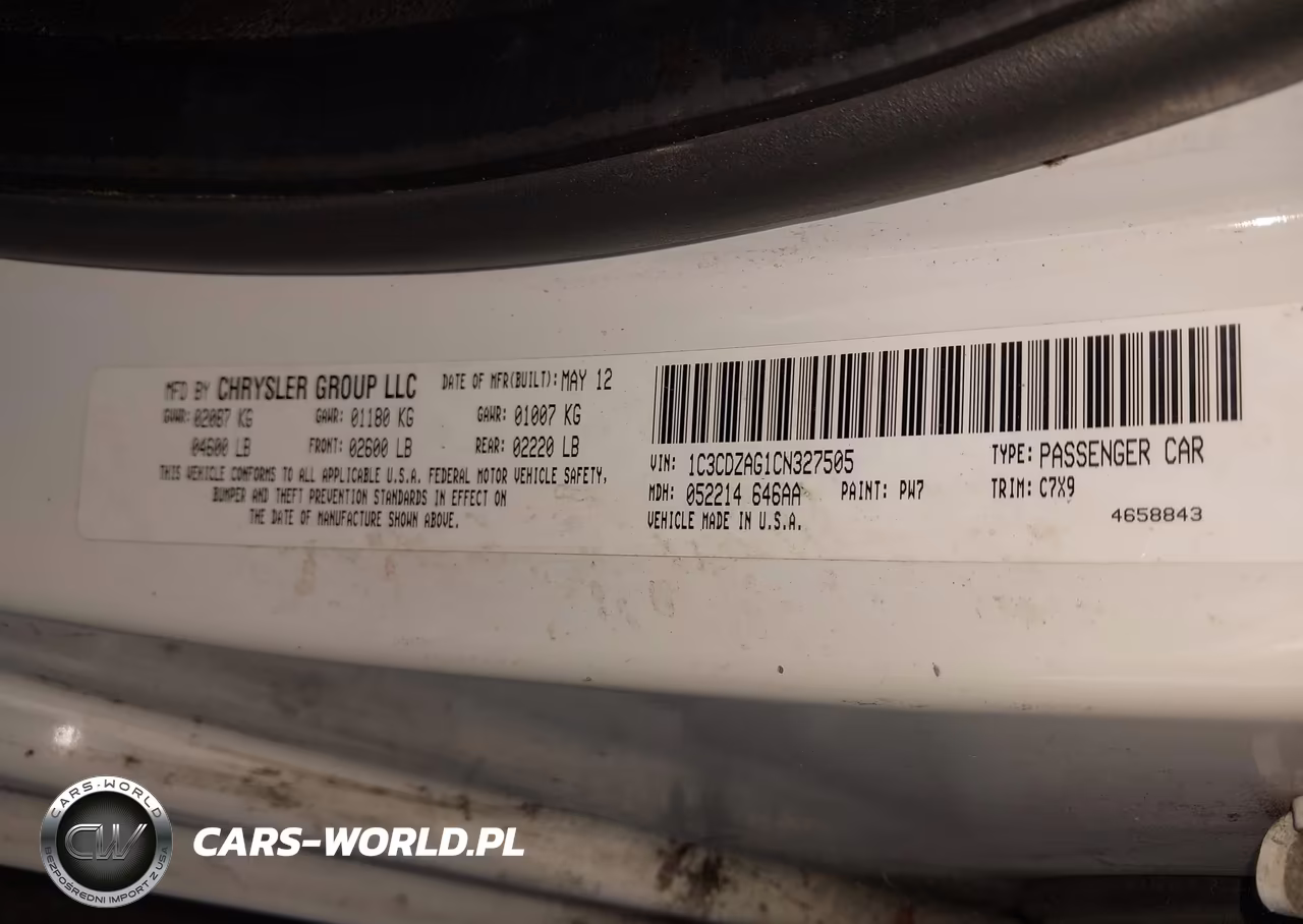 2012 Dodge Avenger Se VIN:1C3CDZAG1CN327505 - 9