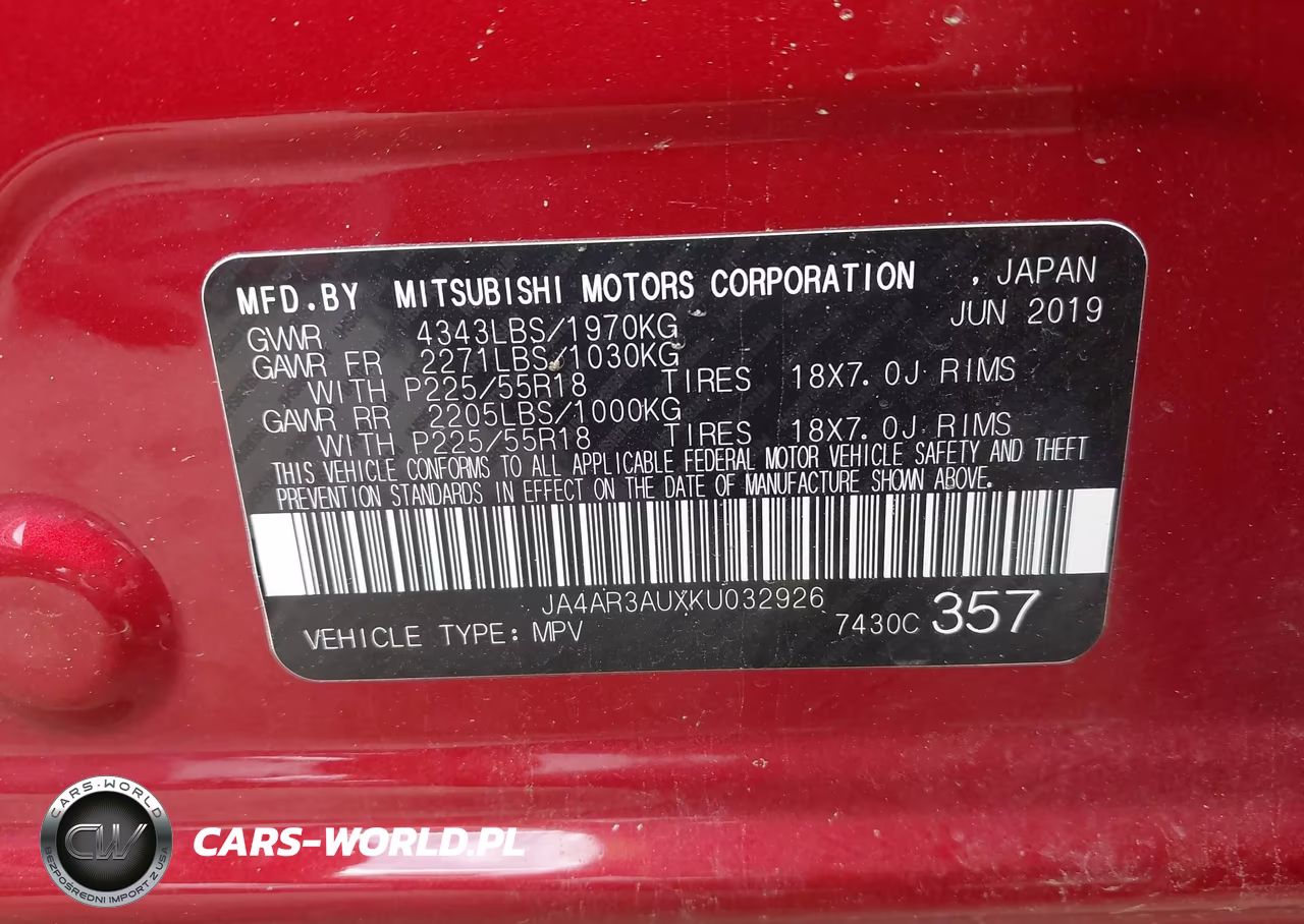 2019 Mitsubishi Outlander Sport 2.0 Es VIN:JA4AR3AUXKU032926 - 9