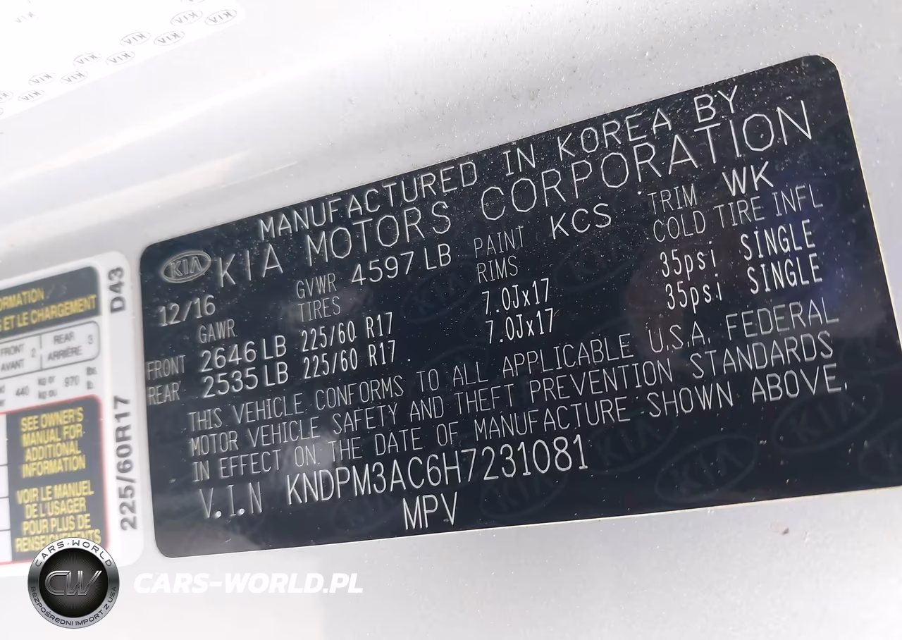 2017 Kia Sportage Lx VIN:KNDPM3AC6H7231081 - 9