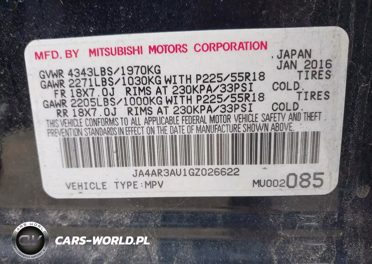 2016 Mitsubishi Outlander Sport 2.0 Es VIN:JA4AR3AU1GZ026622 - 9