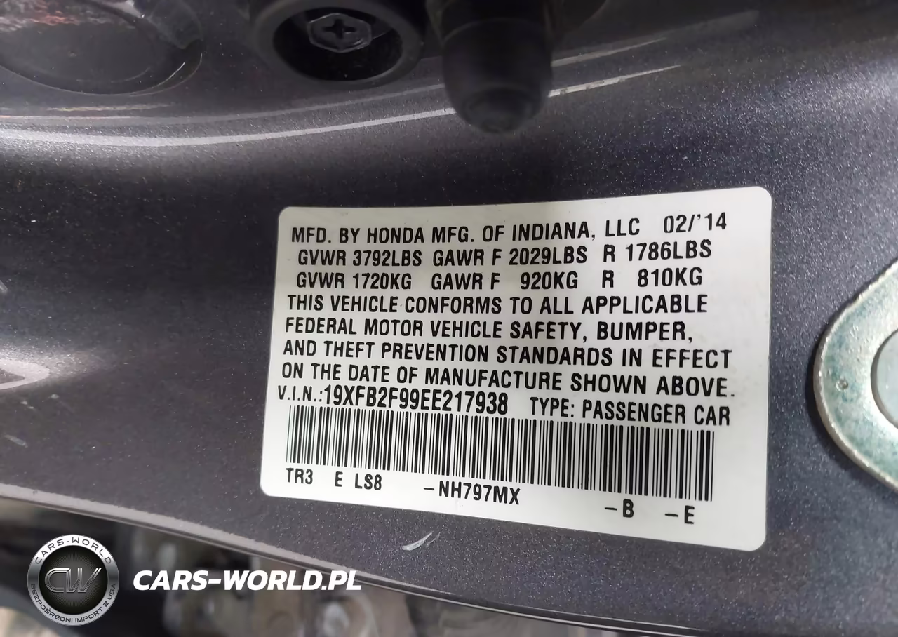 2014 Honda Civic Ex-L VIN:19XFB2F99EE217938 - 9