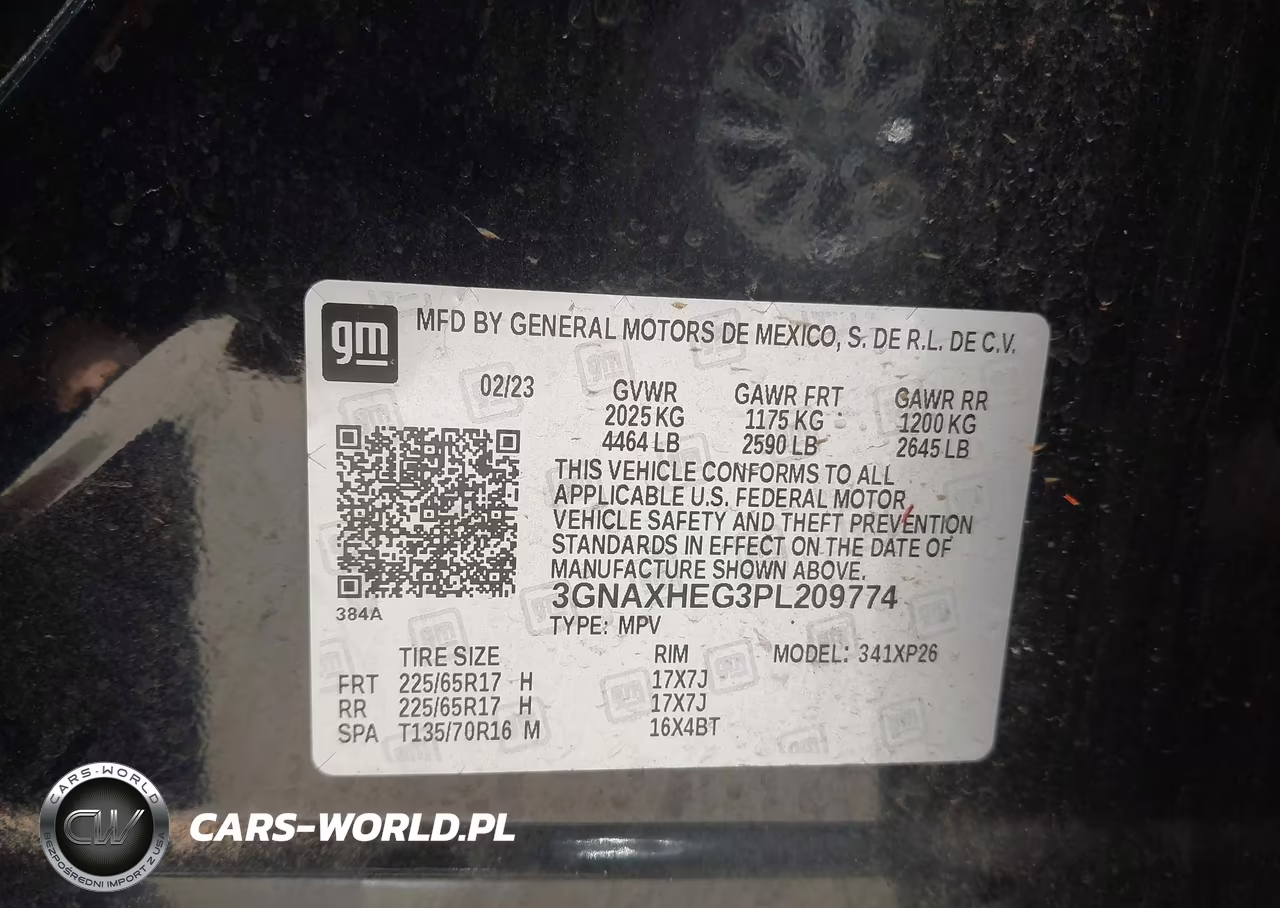 2023 Chevrolet Equinox Fwd Ls VIN:3GNAXHEG3PL209774 - 9