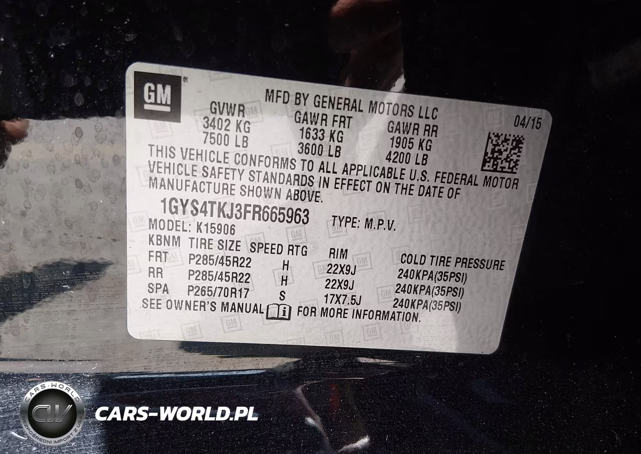 2015 Cadillac Escalade Esv Premium VIN:1GYS4TKJ3FR665963 - 9