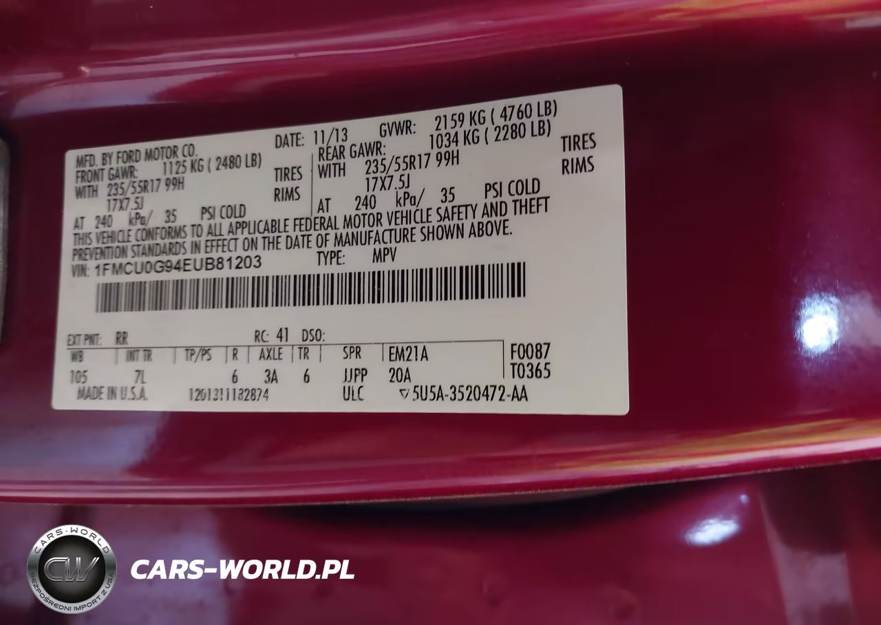 2014 Ford Escape Se VIN:1FMCU0G94EUB81203 - 9