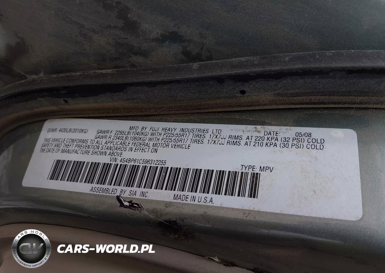 2009 Subaru Outback 2.5I VIN:4S4BP61C596312255 - 9