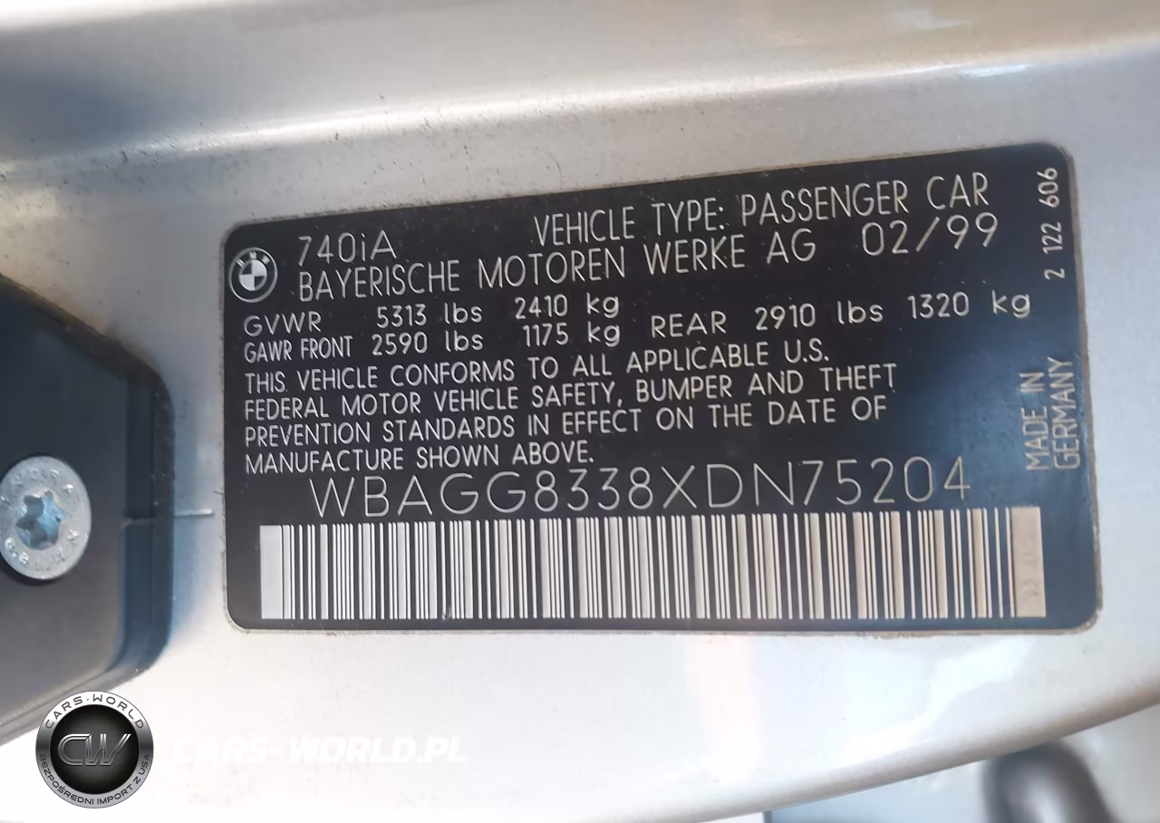 1999 BMW 740Ia VIN:WBAGG8338XDN75204 - 9