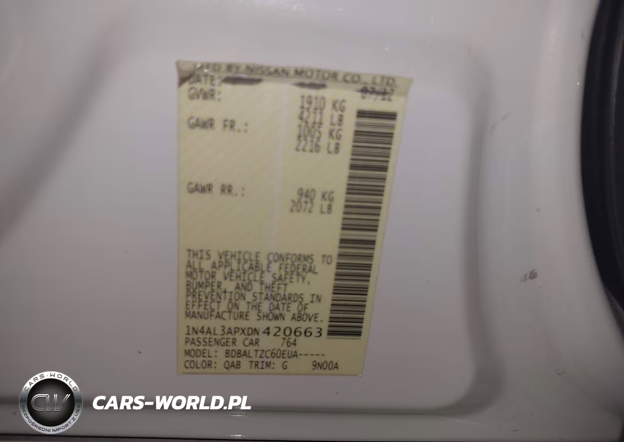 2013 Nissan Altima 2.5 Sv VIN:1N4AL3APXDN420663 - 9
