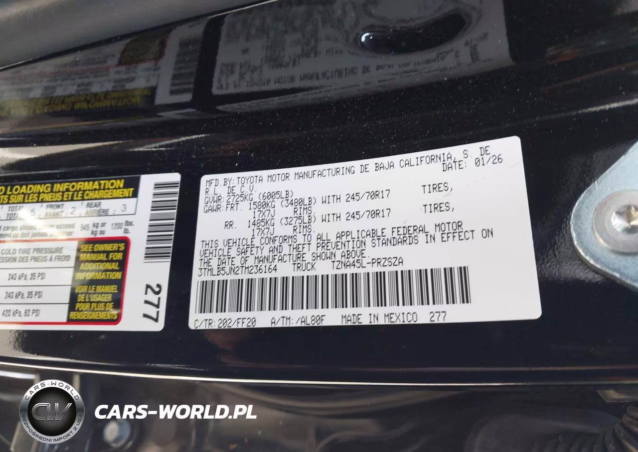 2026 Toyota Tacoma Sr5 VIN:3TMLB5JN2TM236164 - 9