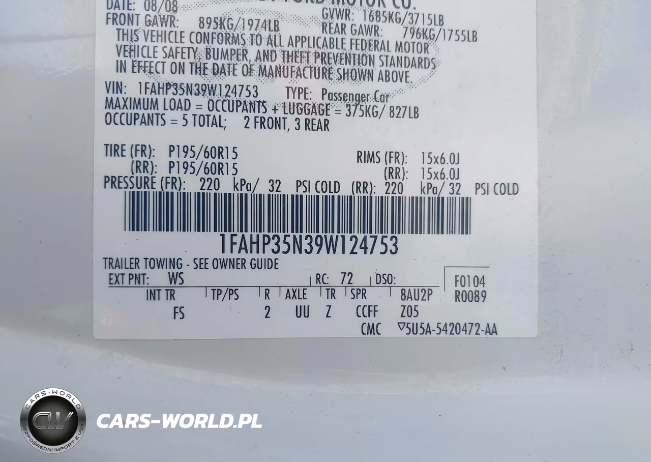 2009 Ford Focus Se VIN:1FAHP35N39W124753 - 9