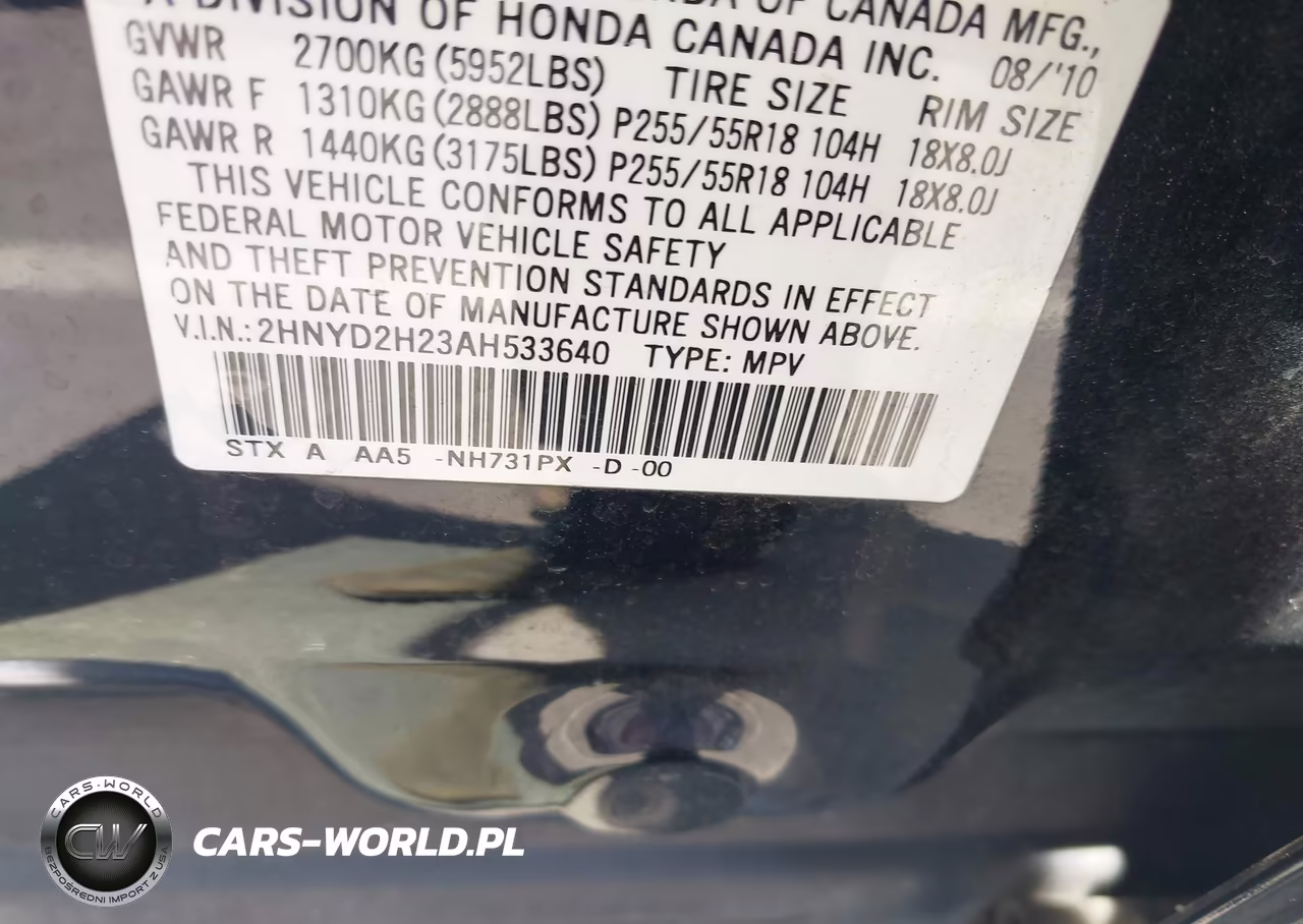2010 Acura Mdx VIN:2HNYD2H23AH533640 - 9