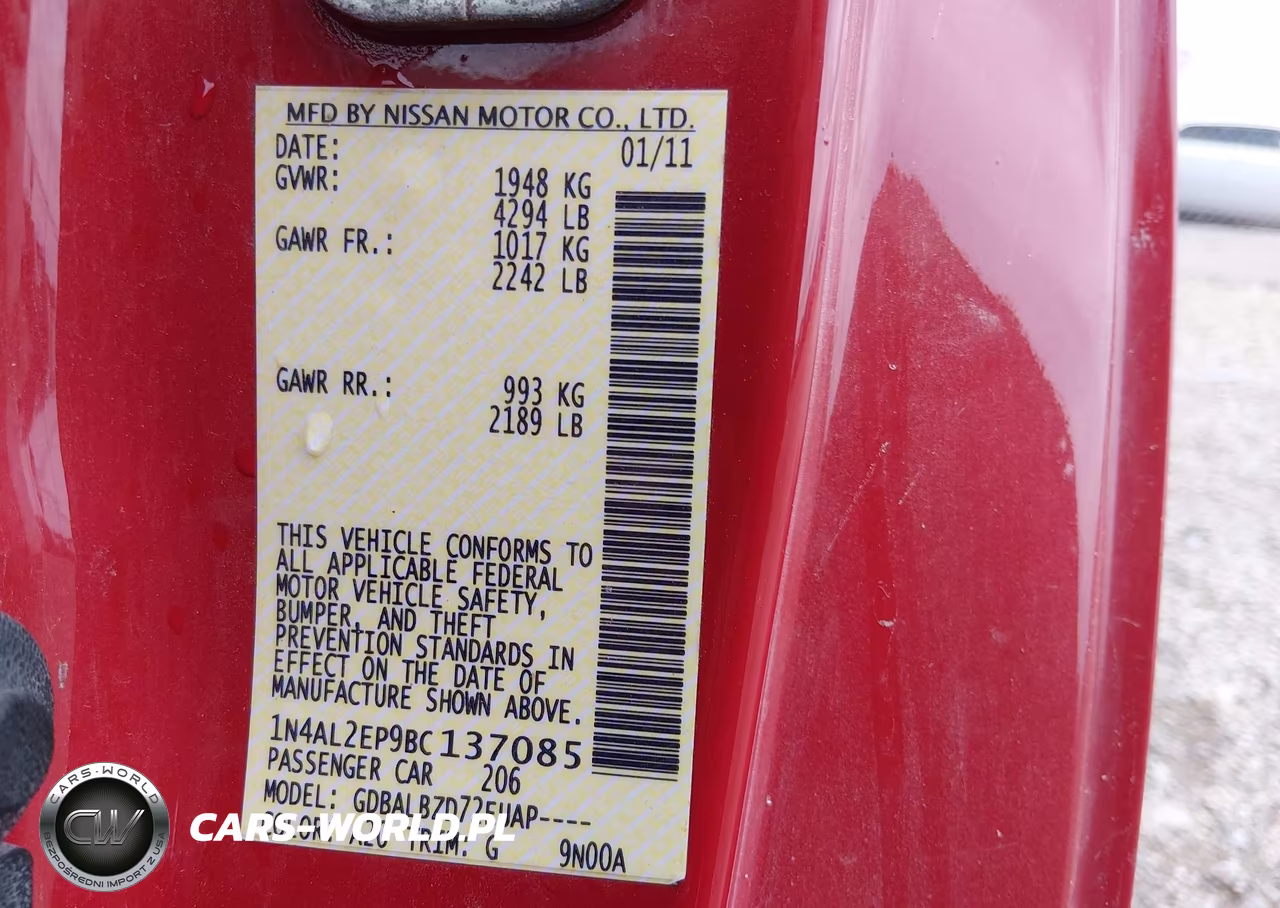 2011 Nissan Altima 2.5 S VIN:1N4AL2EP9BC137085 - 9