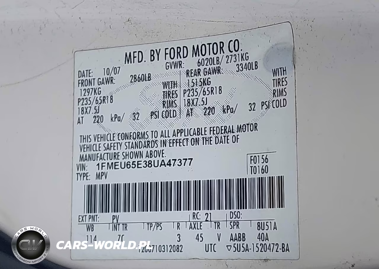 2008 Ford Explorer Limited VIN:1FMEU65E38UA47377 - 9
