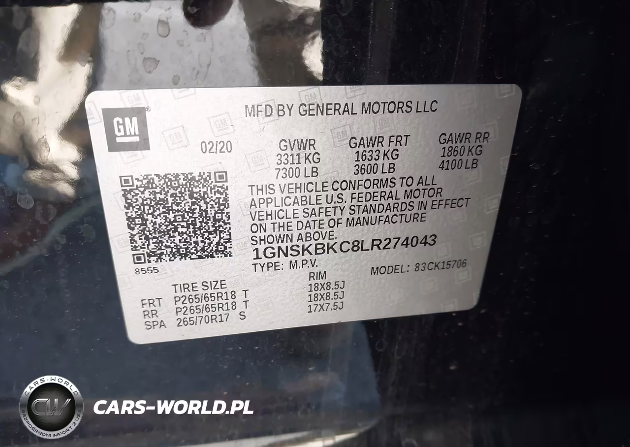 2020 Chevrolet Tahoe 4Wd Lt VIN:1GNSKBKC8LR274043 - 9