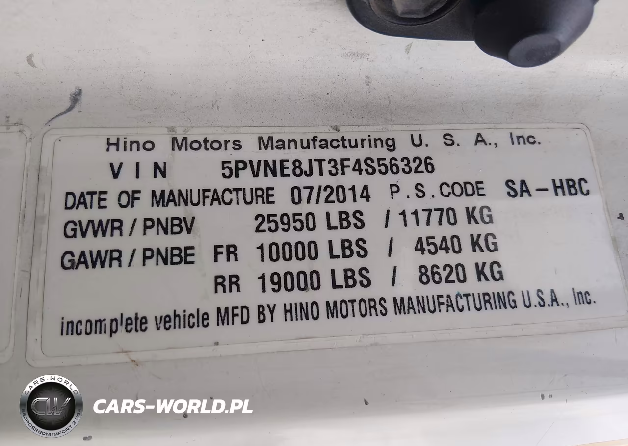 2015 Hino 258-268 VIN:5PVNE8JT3F4S56326 - 8