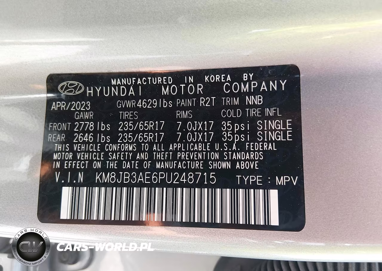 2023 Hyundai Tucson Sel VIN:KM8JB3AE6PU248715 - 9