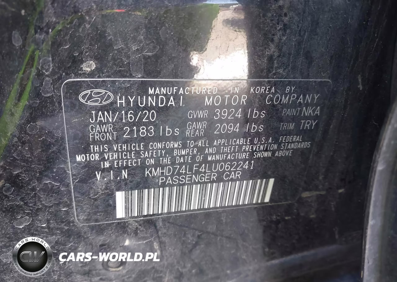 2020 Hyundai Elantra Se VIN:KMHD74LF4LU062241 - 9