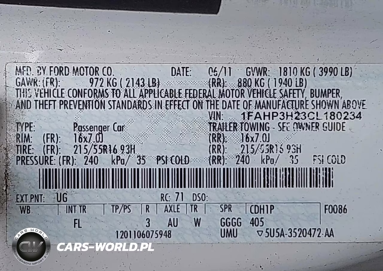2012 Ford Focus Sel VIN:1FAHP3H23CL180234 - 9