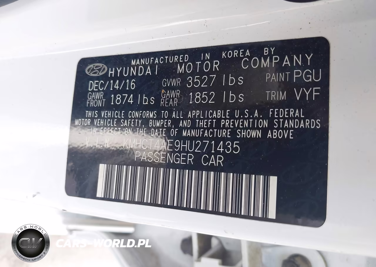 2017 Hyundai Accent Se VIN:KMHCT4AE9HU271435 - 9