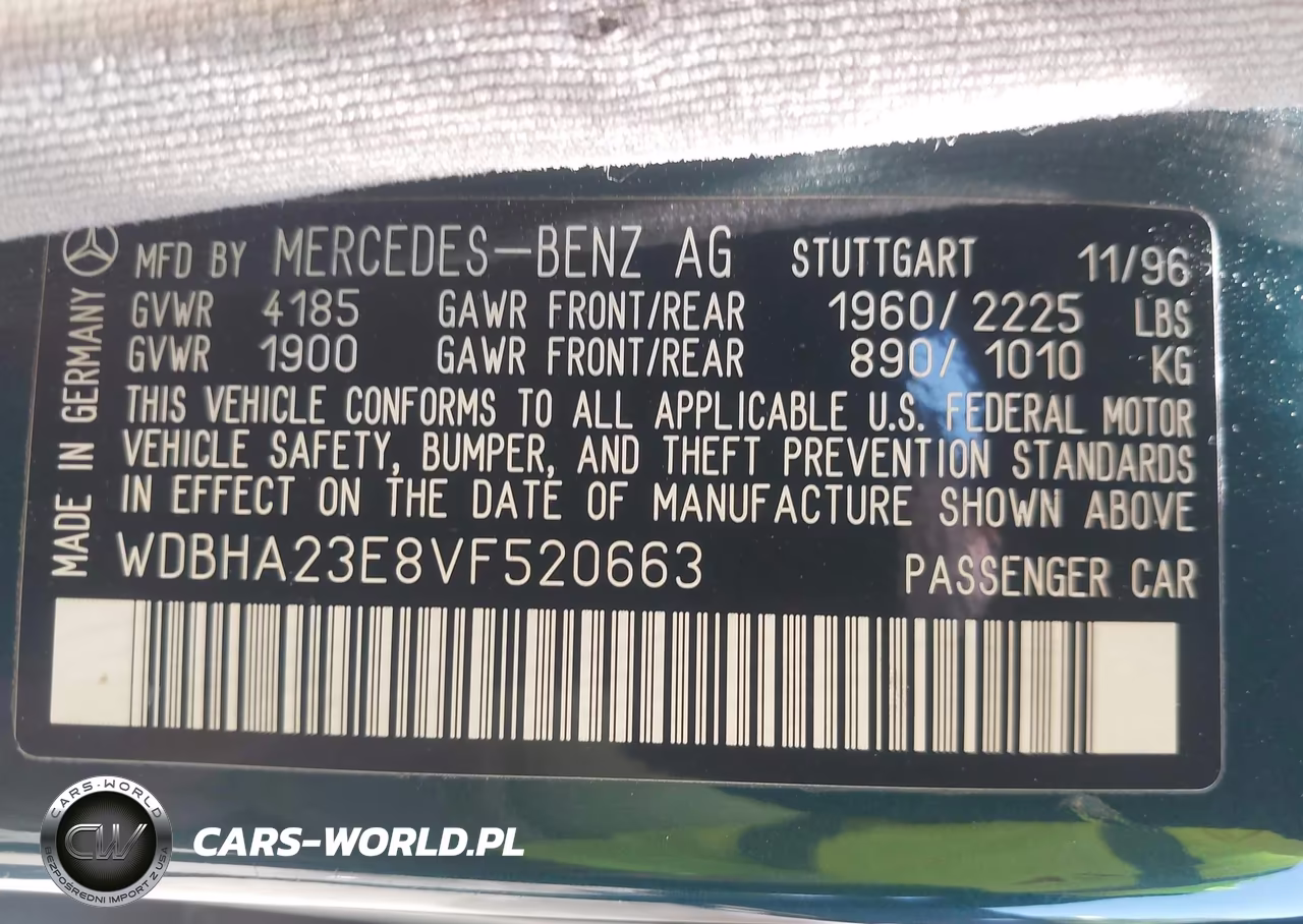 1997 Mercedes-Benz C 230 VIN:WDBHA23E8VF520663 - 9