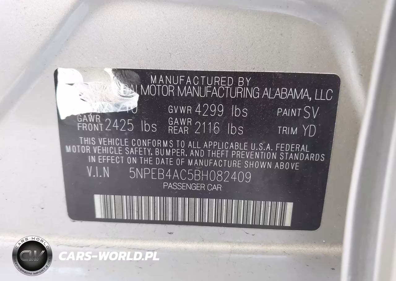 2011 Hyundai Sonata Gls VIN:5NPEB4AC5BH082409 - 9