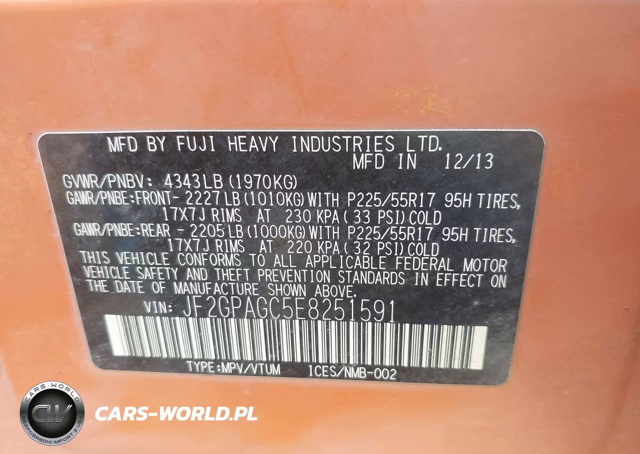 2014 Subaru Xv Crosstrek 2.0I Limited VIN:JF2GPAGC5E8251591 - 9