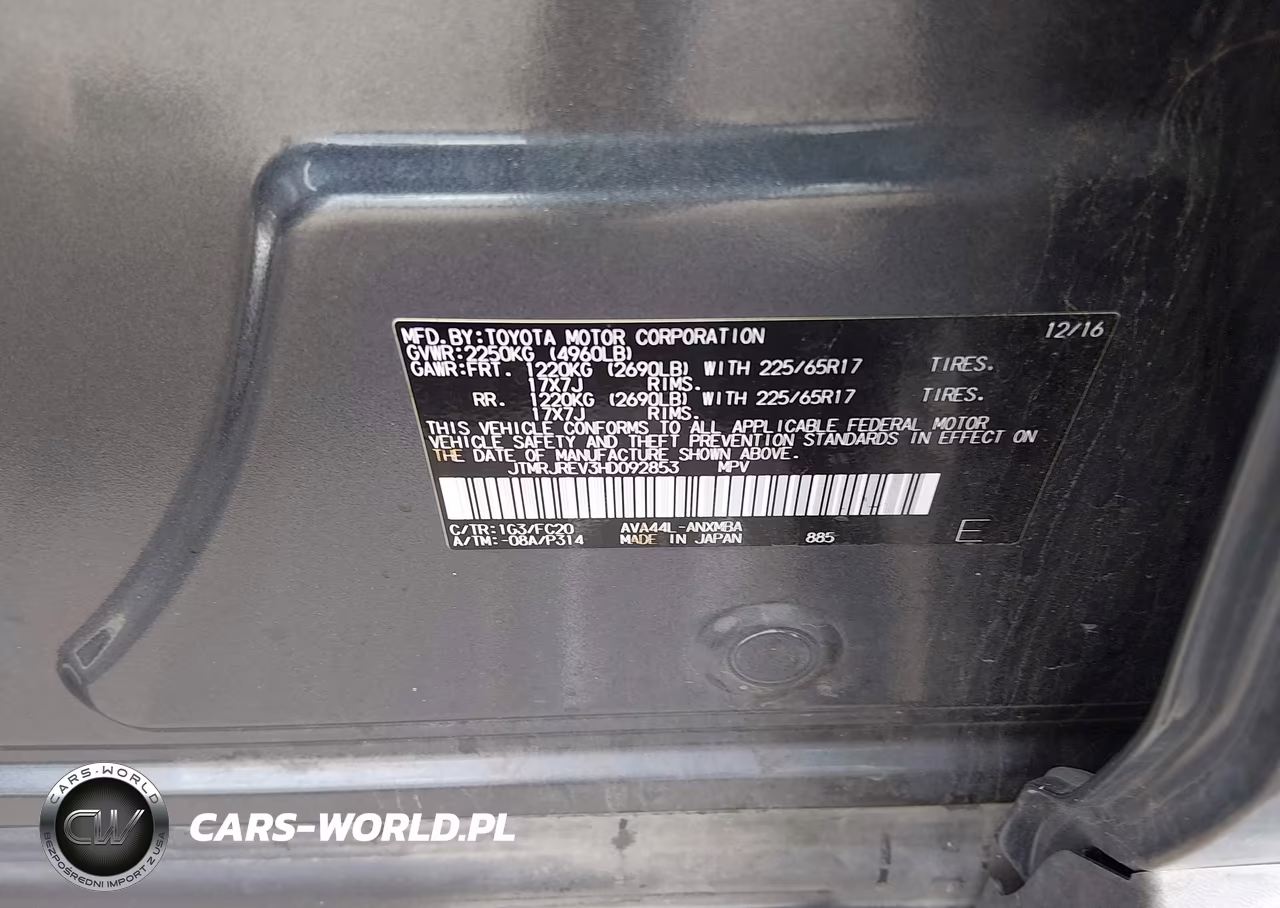 2017 Toyota Rav4 Hybrid Xle VIN:JTMRJREV3HD092853 - 9