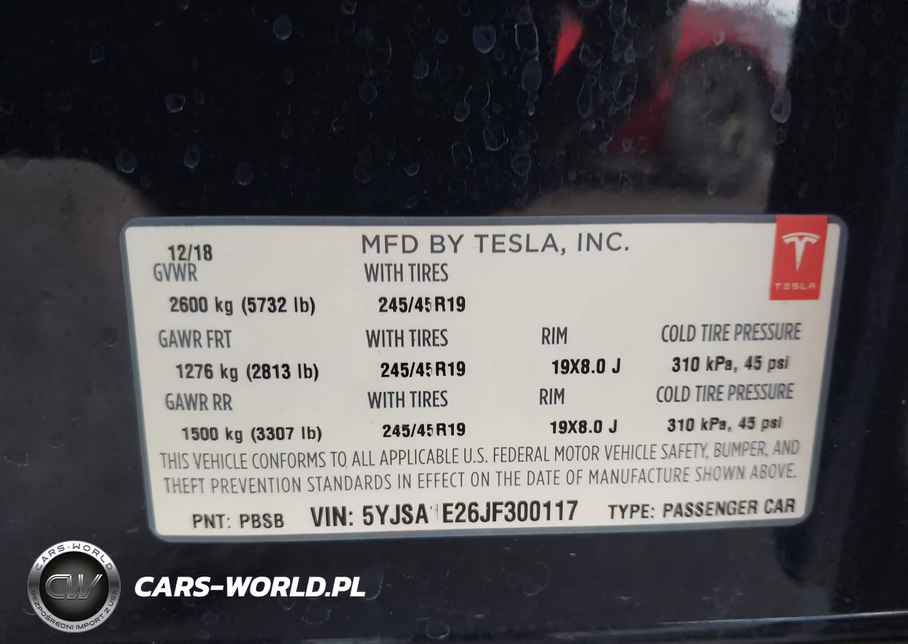 2018 Tesla Model S 100D-75D-P100D VIN:5YJSA1E26JF300117 - 9