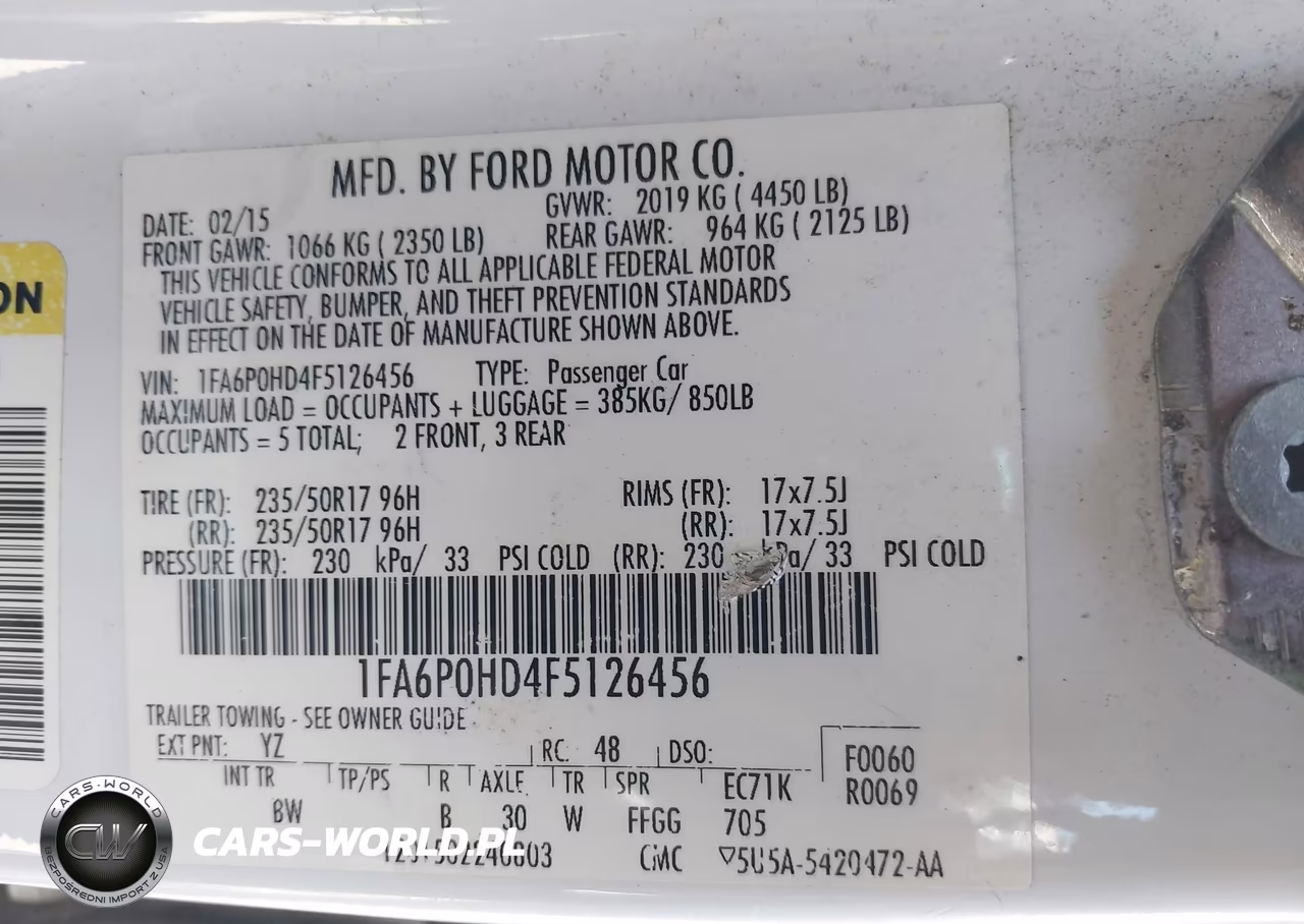 2015 Ford Fusion Se VIN:1FA6P0HD4F5126456 - 9