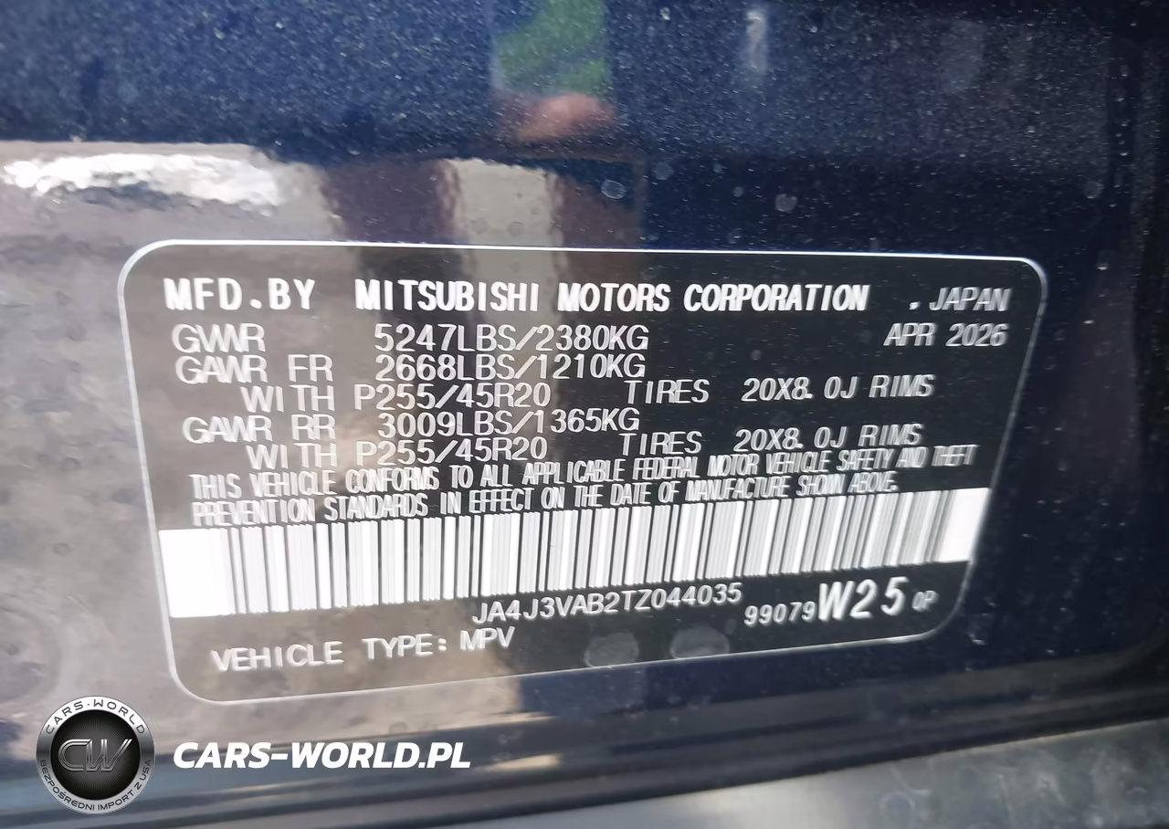 2026 Mitsubishi Outlander Le 2.5 2Wd-Se 2.5 2Wd VIN:JA4J3VAB2TZ044035 - 9