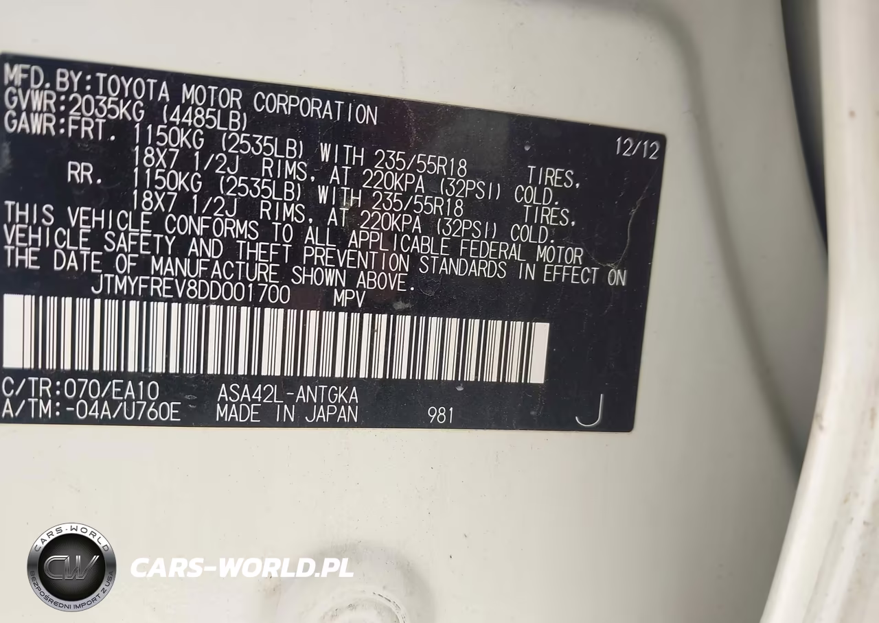 2013 Toyota Rav4 Limited VIN:JTMYFREV8DD001700 - 9