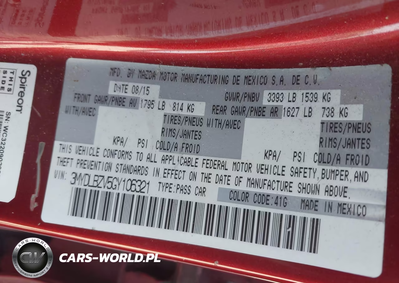 2016 Scion Ia VIN:3MYDLBZV5GY106321 - 9