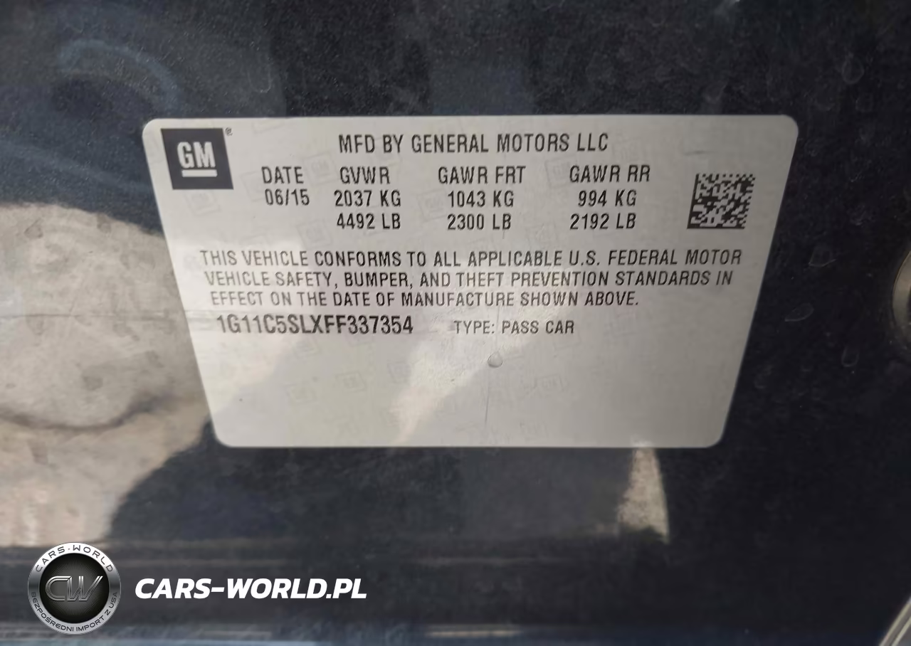 2015 Chevrolet Malibu 1Lt VIN:1G11C5SLXFF337354 - 9