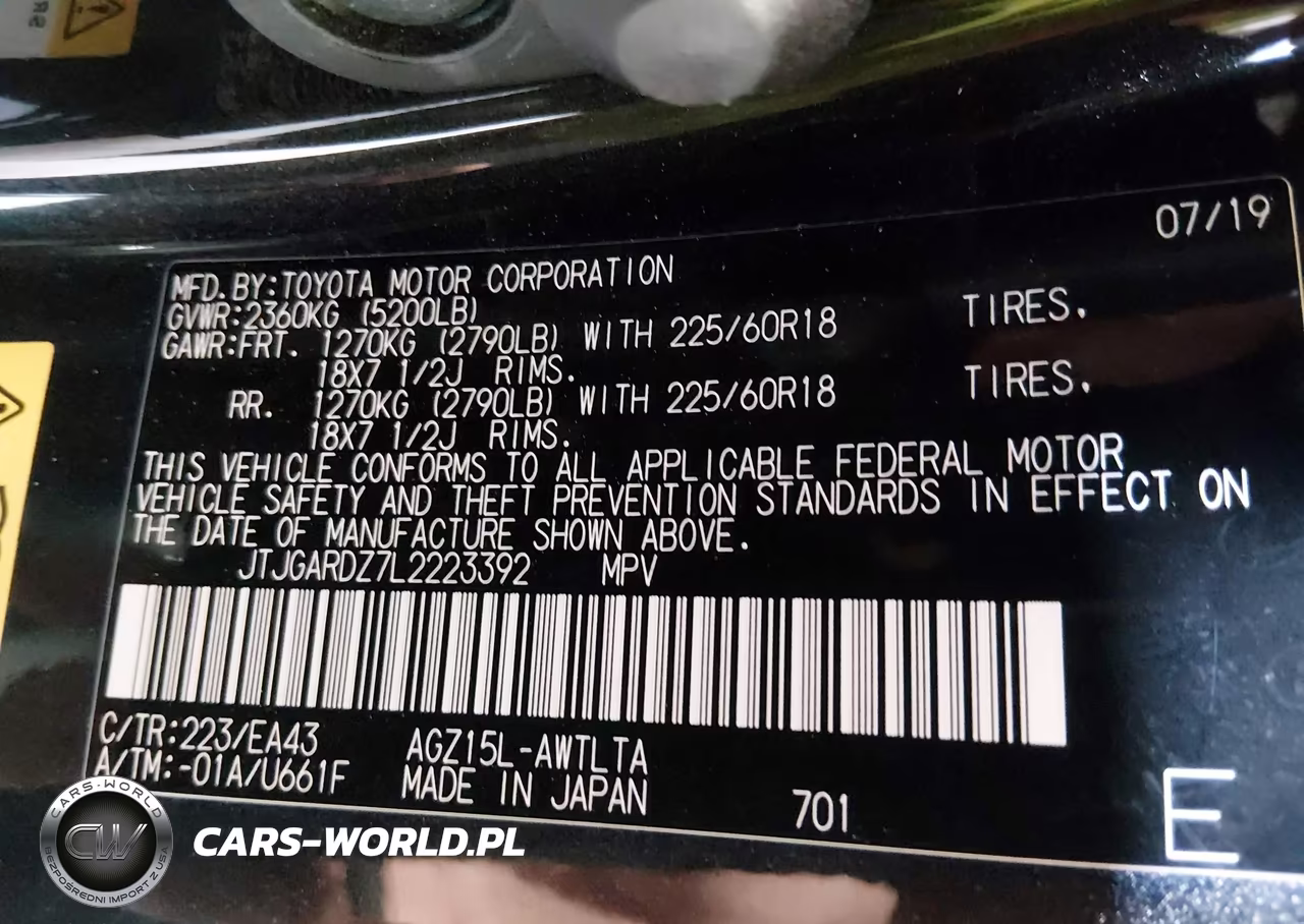 2020 Lexus Nx 300 VIN:JTJGARDZ7L2223392 - 9