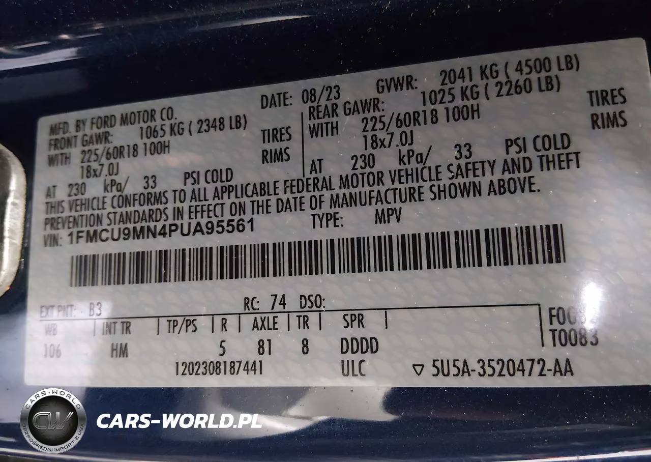 2023 Ford Escape St-Line VIN:1FMCU9MN4PUA95561 - 9