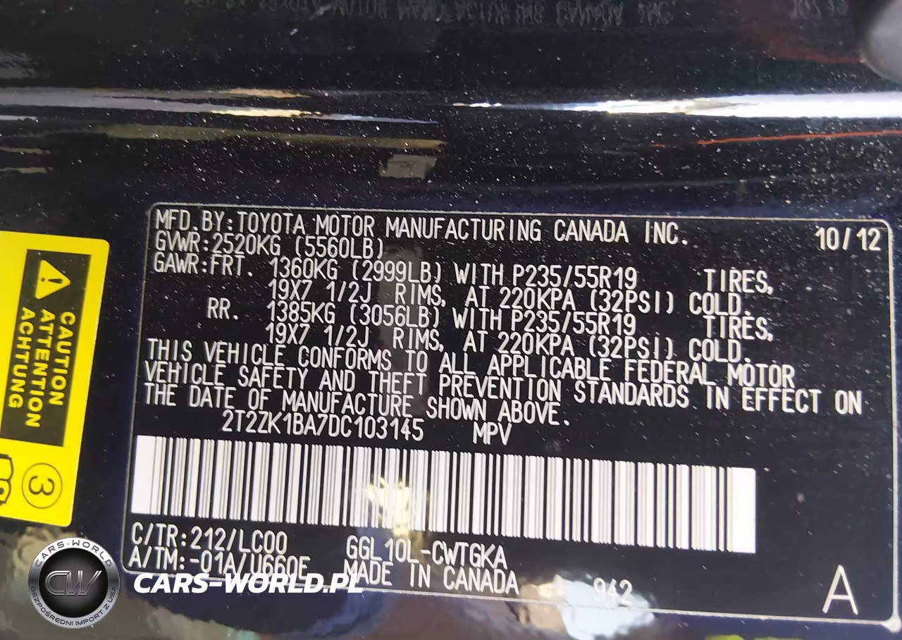 2013 Lexus Rx 350 VIN:2T2ZK1BA7DC103145 - 9