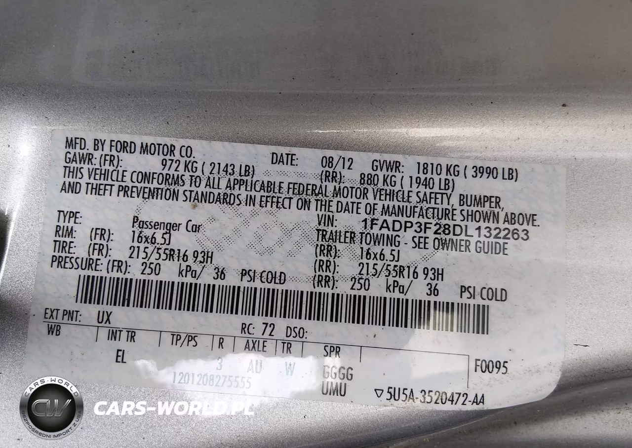 2013 Ford Focus Se VIN:1FADP3F28DL132263 - 9