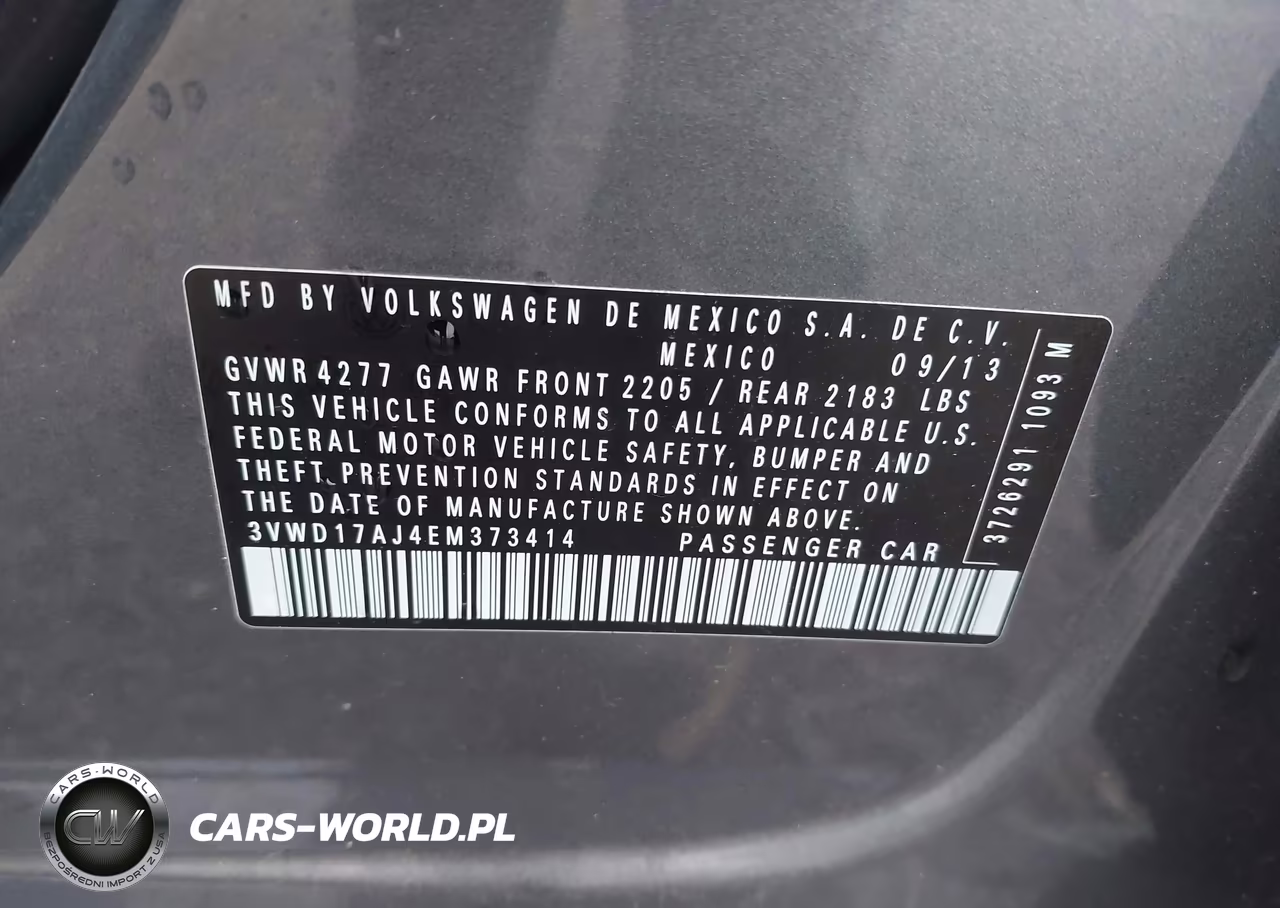 2014 Volkswagen Jetta 1.8T Se VIN:3VWD17AJ4EM373414 - 9
