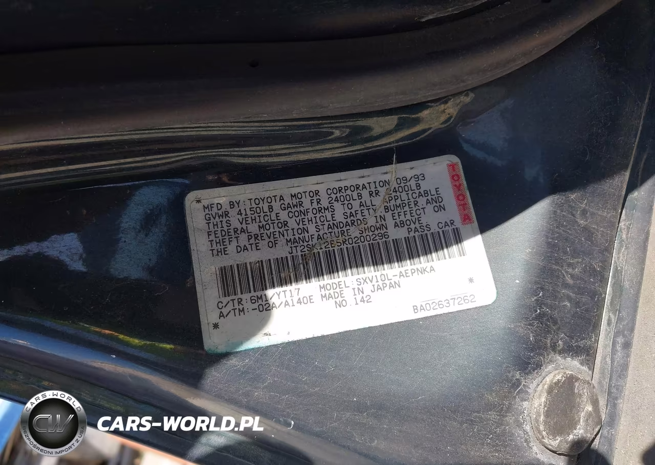 1994 Toyota Camry Le VIN:JT2SK12E5R0200296 - 9