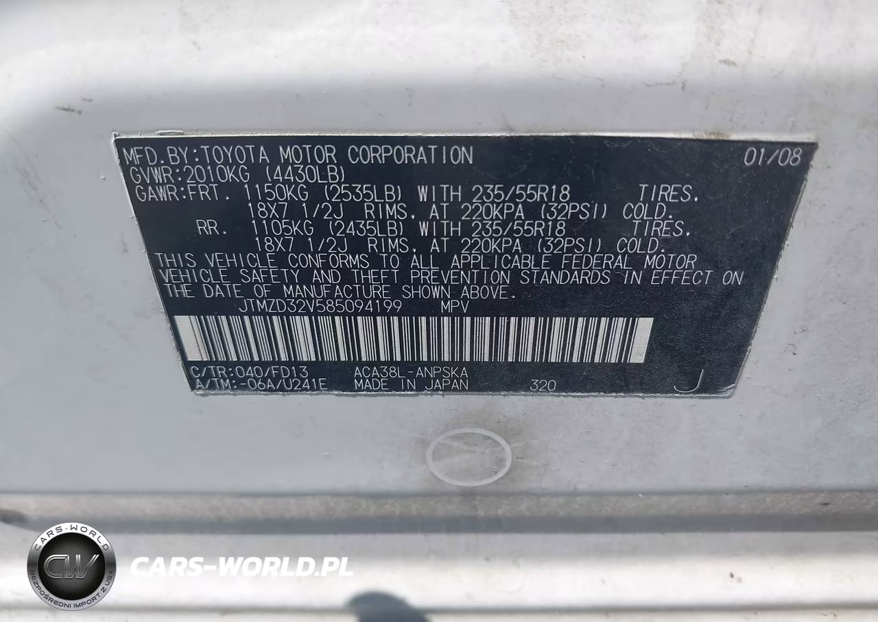2008 Toyota Rav4 Sport VIN:JTMZD32V585094199 - 9