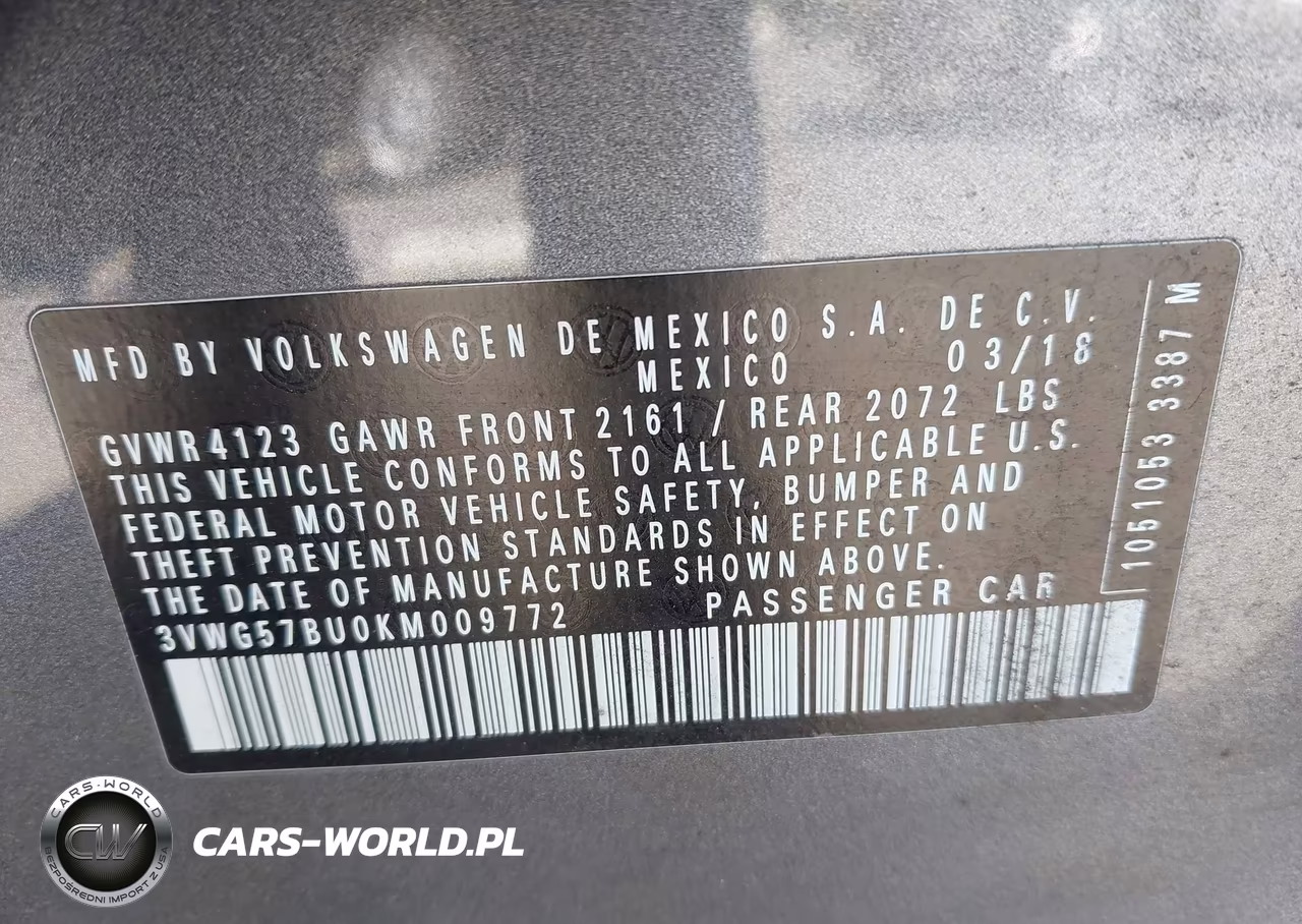2019 Volkswagen Jetta 1.4T Sel Premium VIN:3VWG57BU0KM009772 - 9